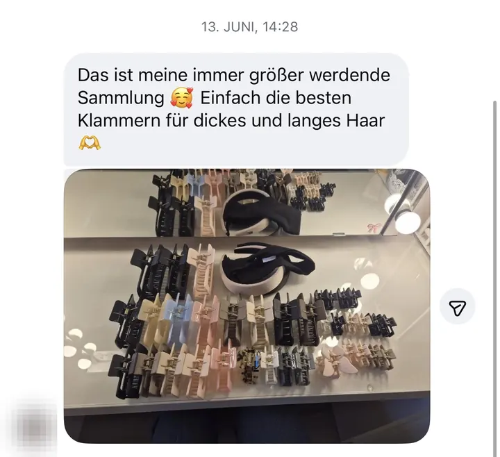 Nachricht einer Kundin via Instagram