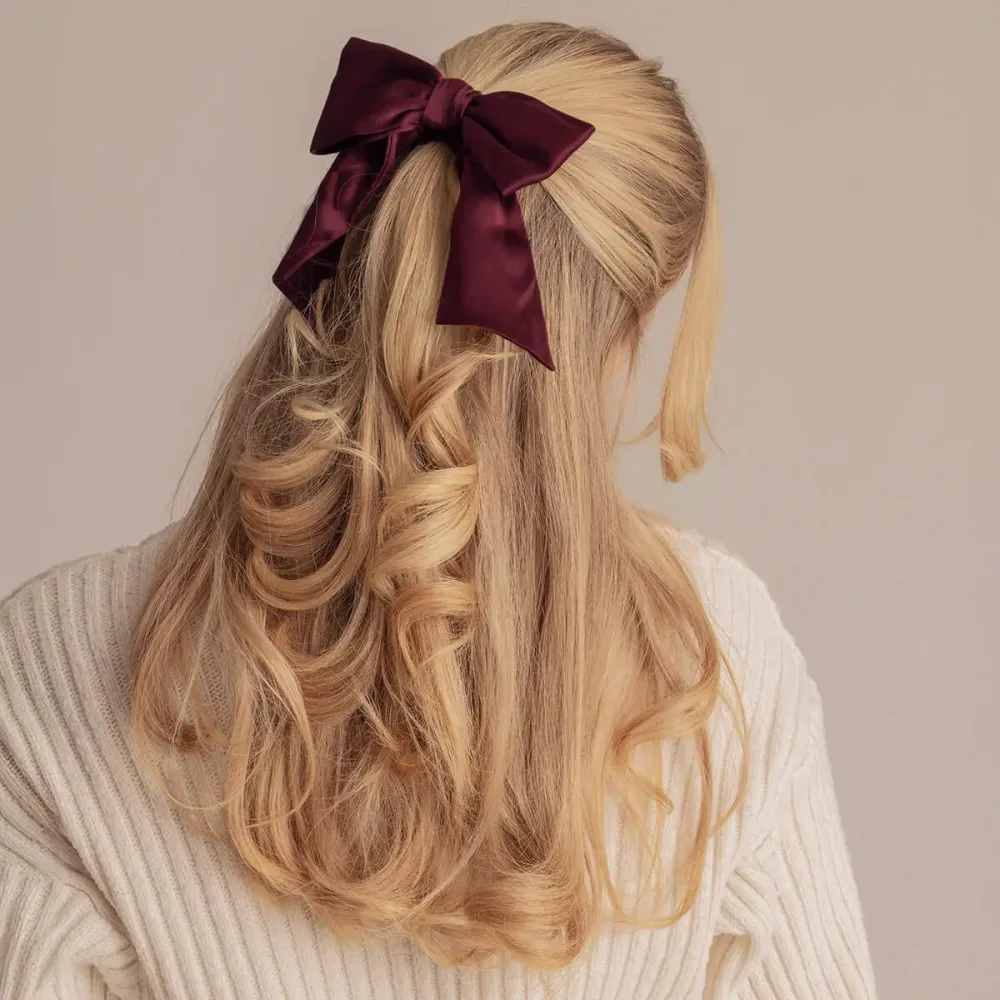 Schleifen-Scrunchie - Burgundy
