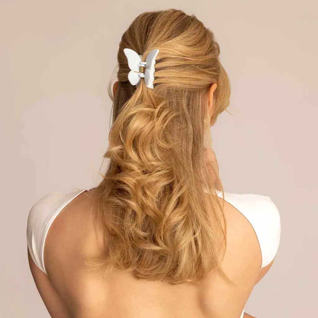 Schmetterling Haarklammer Pastellblau