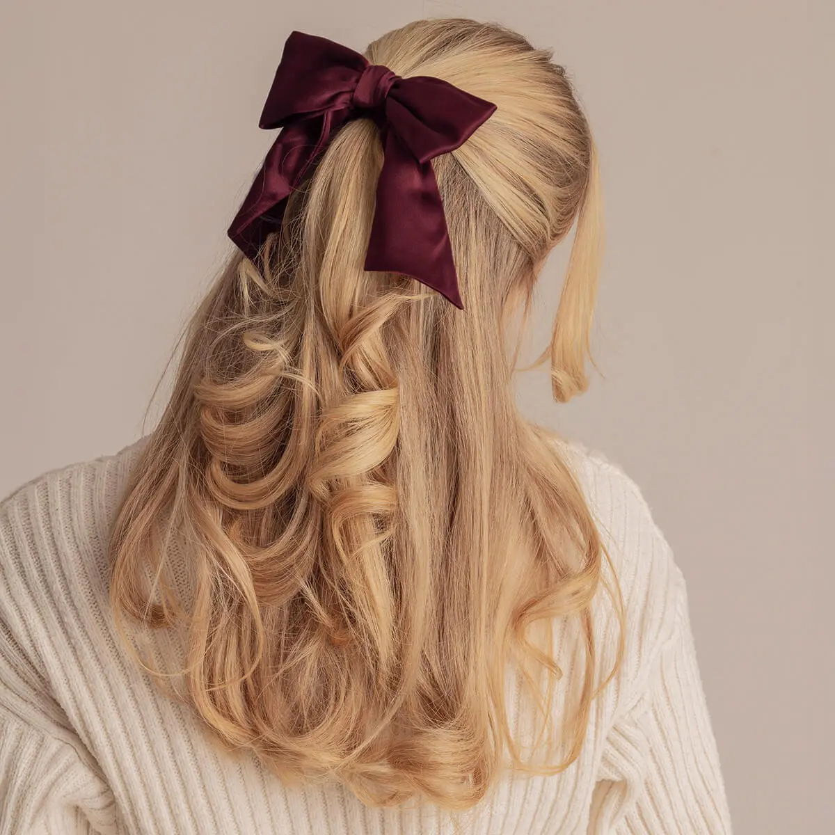 Schleifen-Scrunchie - Burgundy