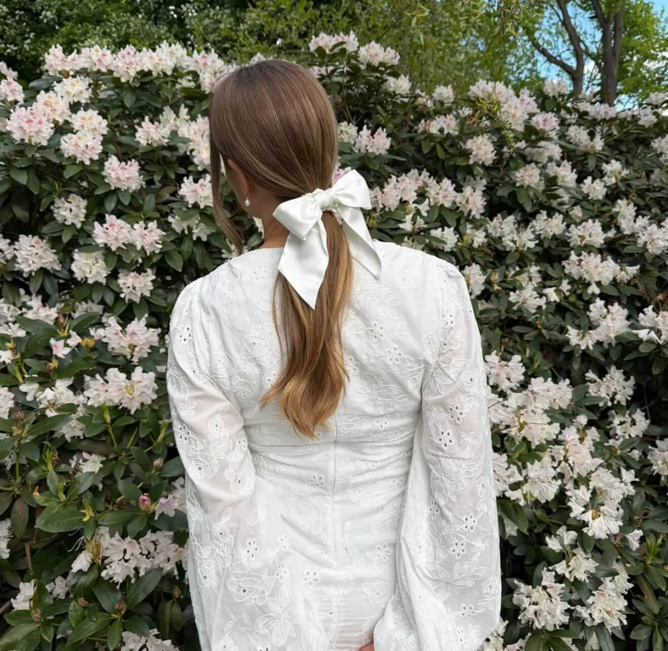 Schleifen-Scrunchie - Weiß – Bild 2