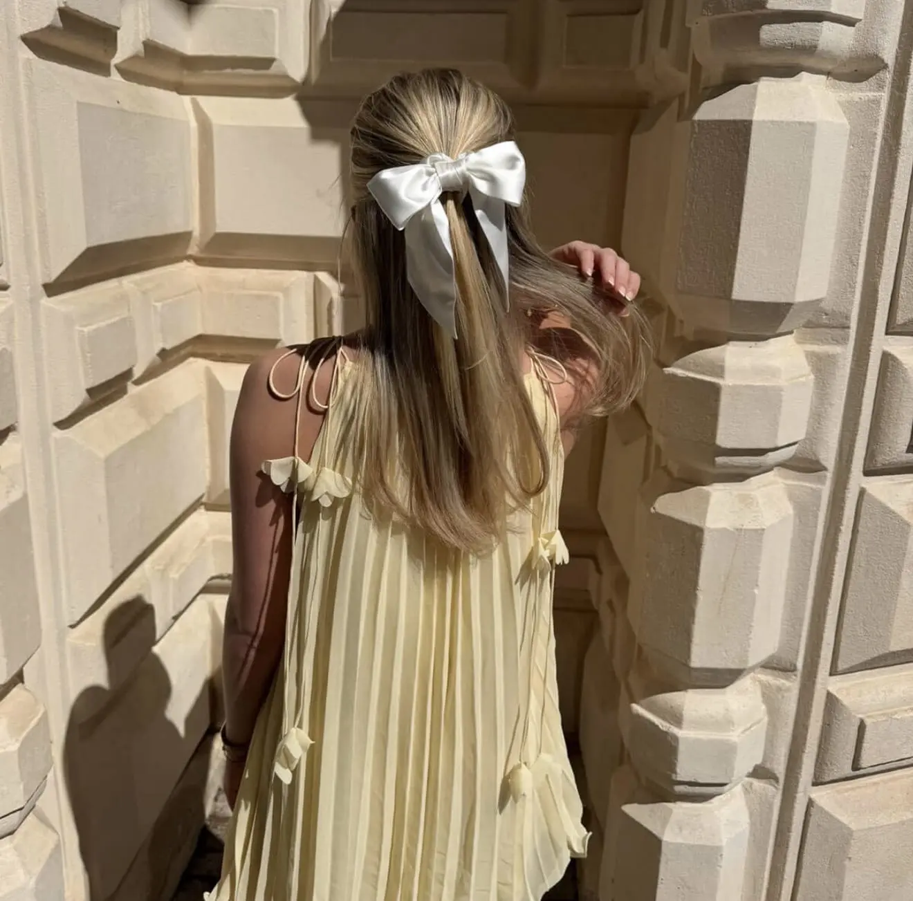 Schleifen-Scrunchie - Weiß